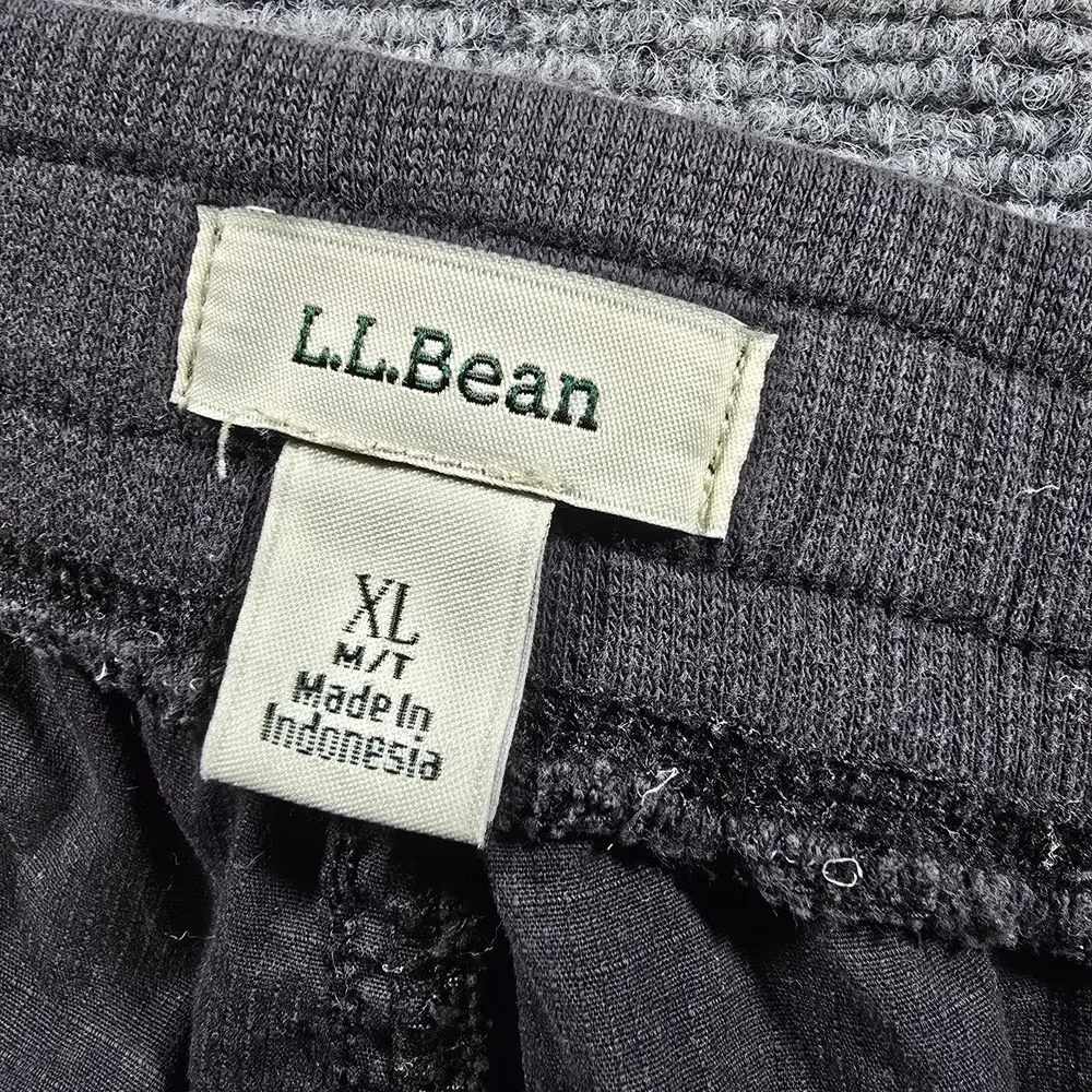 L.L.Bean Cargo Jogger Pants Mens XL Gray Elastic Waist Hiking Outdoor Trail